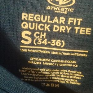 athletic works regular fit quick dry tee
